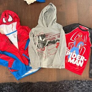 Jumping Beans Red and Gray Spider-Man Hoodies and Shirt Set